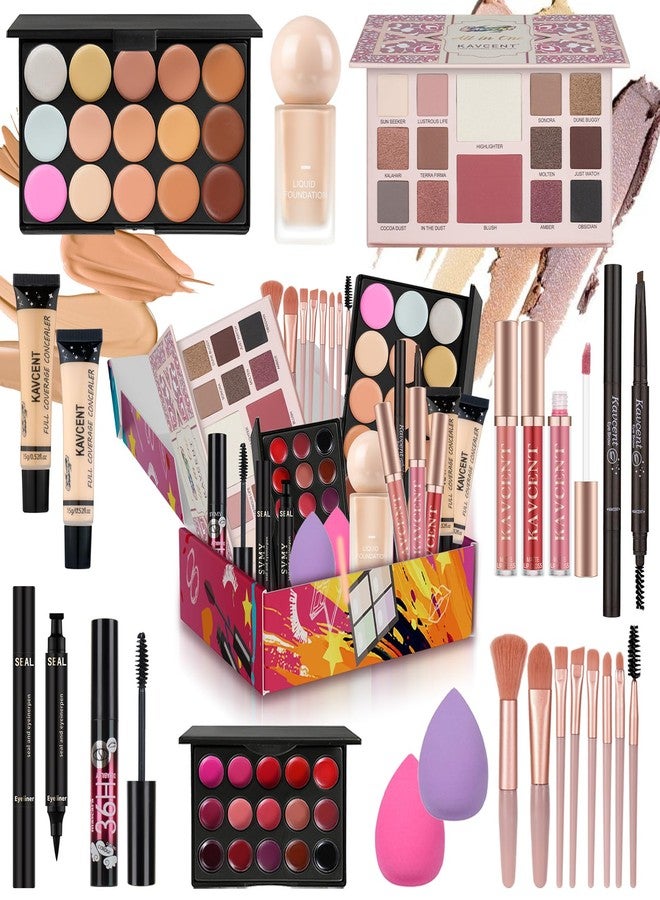 KAVCENT Makeup Kit for Women Teens full Kit Makeup set for Teens Teenagers 14-16 Eyeshadow Foundation Makeup Gift set for Women Makeup Kits for Teen Girls - Image 1